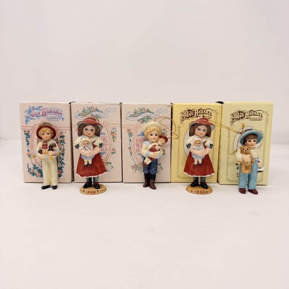 Jan Hagara Vintage‎ 
 Christmas Ornament Figurine Lot of 6 w/ Boxes - Picture 5 of 11